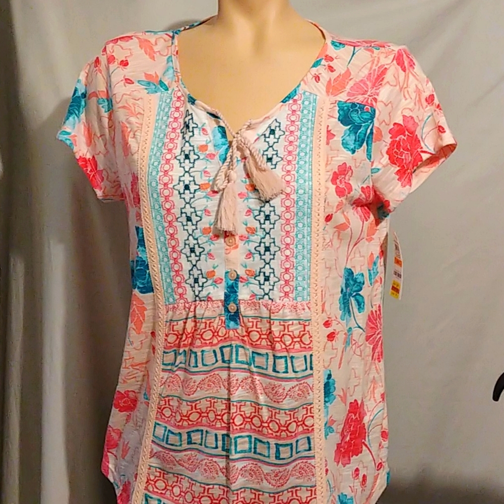 Style and co Bohemian style Peasant top